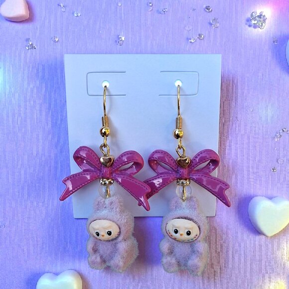 Handmade Mini Labubu Earrings - Picture 9 of 17